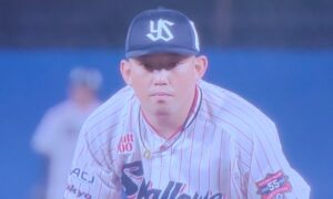 雨の中好投で9勝目の大西広樹投手