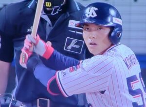 初昇格初打席の小森航大郎選手