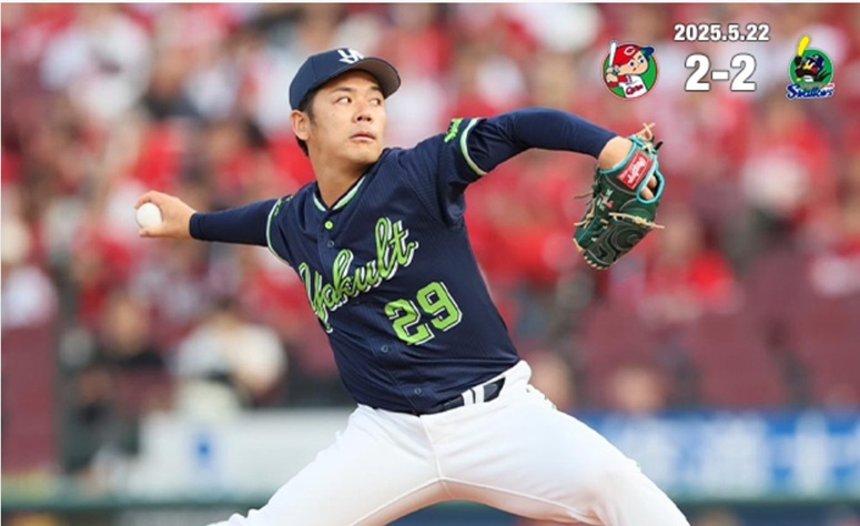 小川7回1失点の好投出典ヤクルト公式サイト20250522