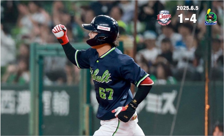 伊藤先制のプロ１号出典ヤクルト公式サイト2025060