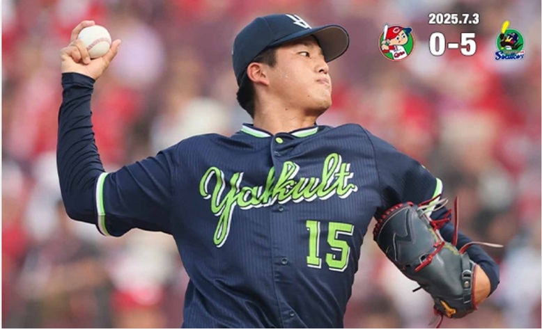 中村優斗5回無失点の粘投でプロ初勝利出典ヤクルト公式サイト20250703
