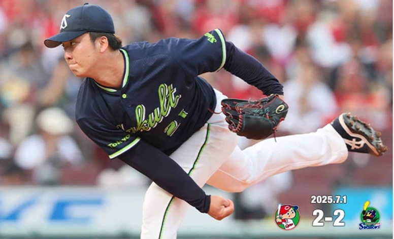 吉村7回2失点の好投出典ヤクルト公式サイト20250701