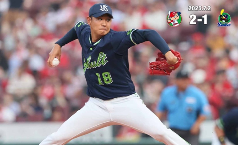 奥川6回２失点の好投出典ヤクルト公式サイト20250702