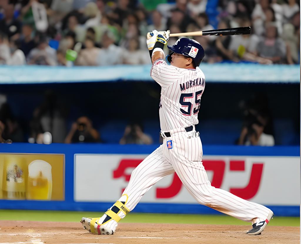 5回裏ヤクルト2死一塁、中越え2点本塁打を放つ村上出典日刊スポーツ撮影・鈴木みどり20250803