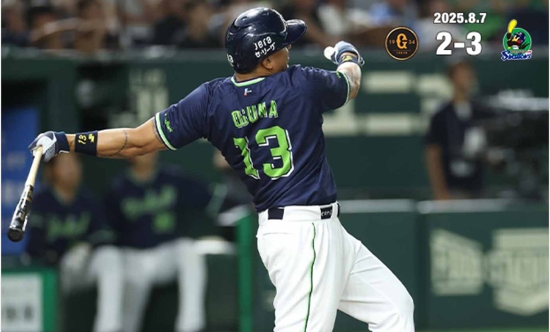 オスナ一時同点タイムリー&勝ち越しの8号ソロ出典ヤクルト公式サイト2025/08/07