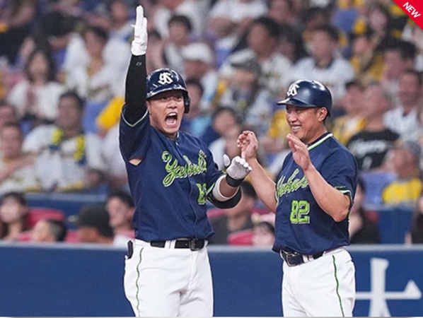 延長12回増田決勝２点タイムリー出典ヤクルト公式サイト2025/08/08