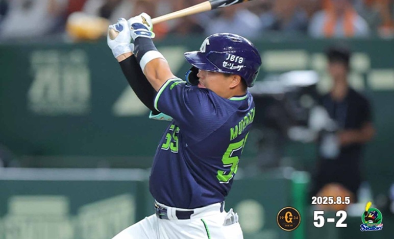 村上先制タイムリー二塁打出典ヤクルト公式サイト20250805